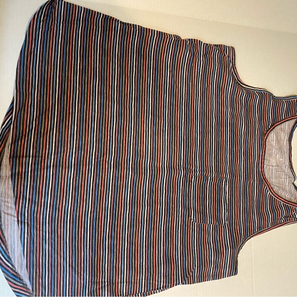 Women’s Small Sonoma Multi Color Striped Tank Top Soft Cotton - Picture 4 of 4